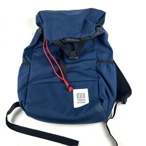 Topo Designs Y-Pack Black 23L Backpack Hiking Outdoors Blue & Black